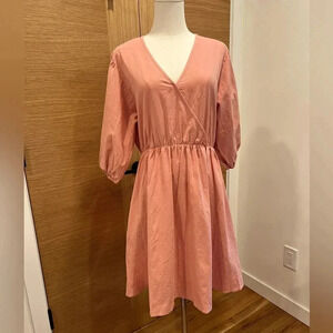 NWT Velvet Torch Pink Plum Puff Sleeve Dress Size Small Nordstrom Rack NEW